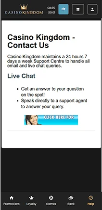 casino kingdom support